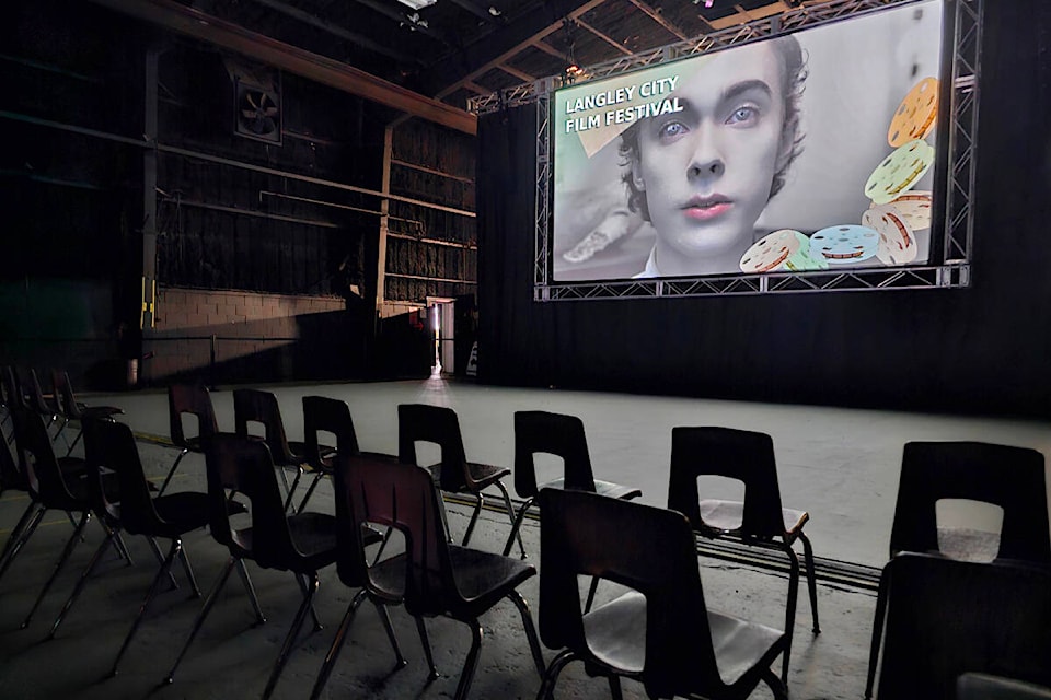 For the first-ever 91ԭ City Film Festival (LCFF) Oct. 21-22, the production space at Lumiere Studios was transformed into a movie theatre. (Dan Ferguson/91ԭ Advance Times) 