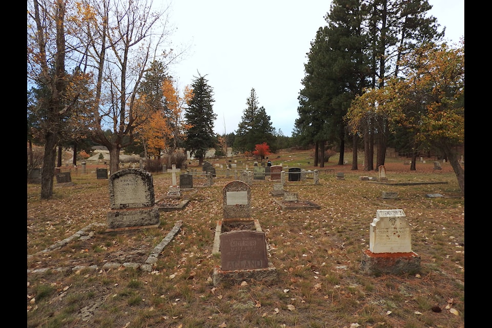 Cranbrook History Centre hosted a graveyard walk on Oct. 18 at the Old General Cemetery on Borden Rd.(Gillian Francis photo) 