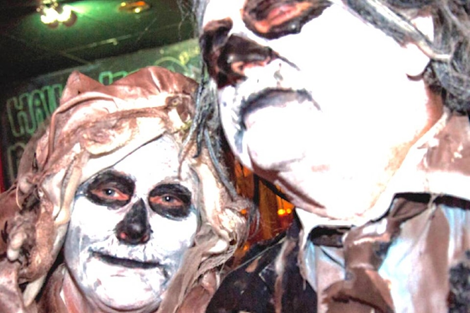 ”Lorrie and Leah Fjeldstad in costume at the Riverside Inn’s Halloween dance on Oct. 26 celebrating their 34th wedding anniversary.” (Lake Cowichan Gazette/Oct. 30, 2013) 