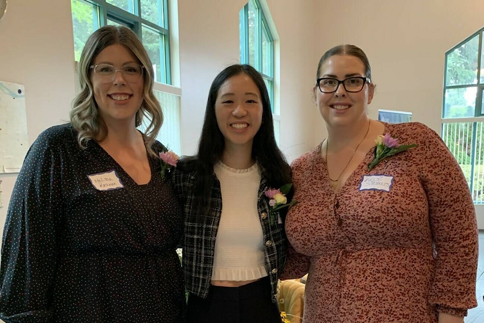 Melissa Kramer, Crystal Jiang and Kelsi Siebolts were presented with the 2023 Canadian Federation of University Women bursaries. Bursaries of $6,500, $4,000 and $3,000 are to be presented in September 2025. (Contributed file photo) 