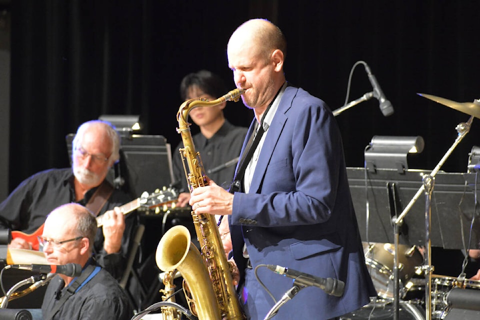 Ryan Oliver performs with Cariboo Gold Dance Band in Williams Lake Saturday, Oct. 21 at the Gibraltar Room. (Monica Lamb-Yorski photo - Efteen) 