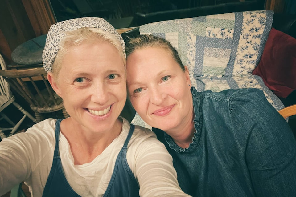 Helen Austin (left) and Charlotte Palmer in 2022, with Palmer came to Vancouver Island for a visit. Photo supplied 