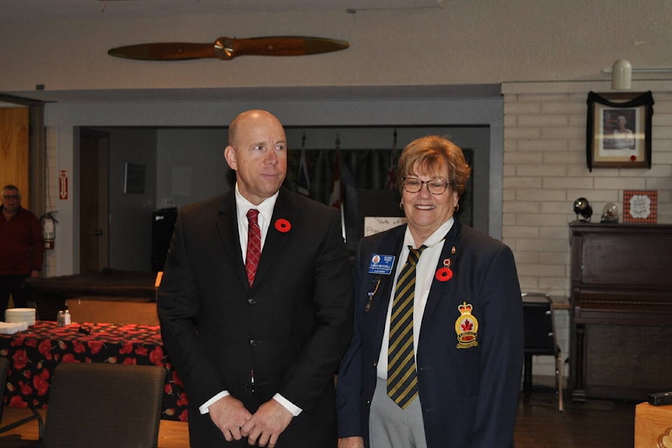 Kelowna Acting Mayor Ron Cannan (left) and Royal Canadian Legion Branch 26 Acting President Linda Mitchell. (Gary Barnes / Capital News) 