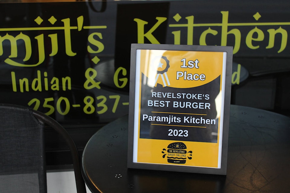 Taking the number one burger for the burger challenge was Paramjit’s Kitchen. (Zachary Delaney/Revelstoke Review) 