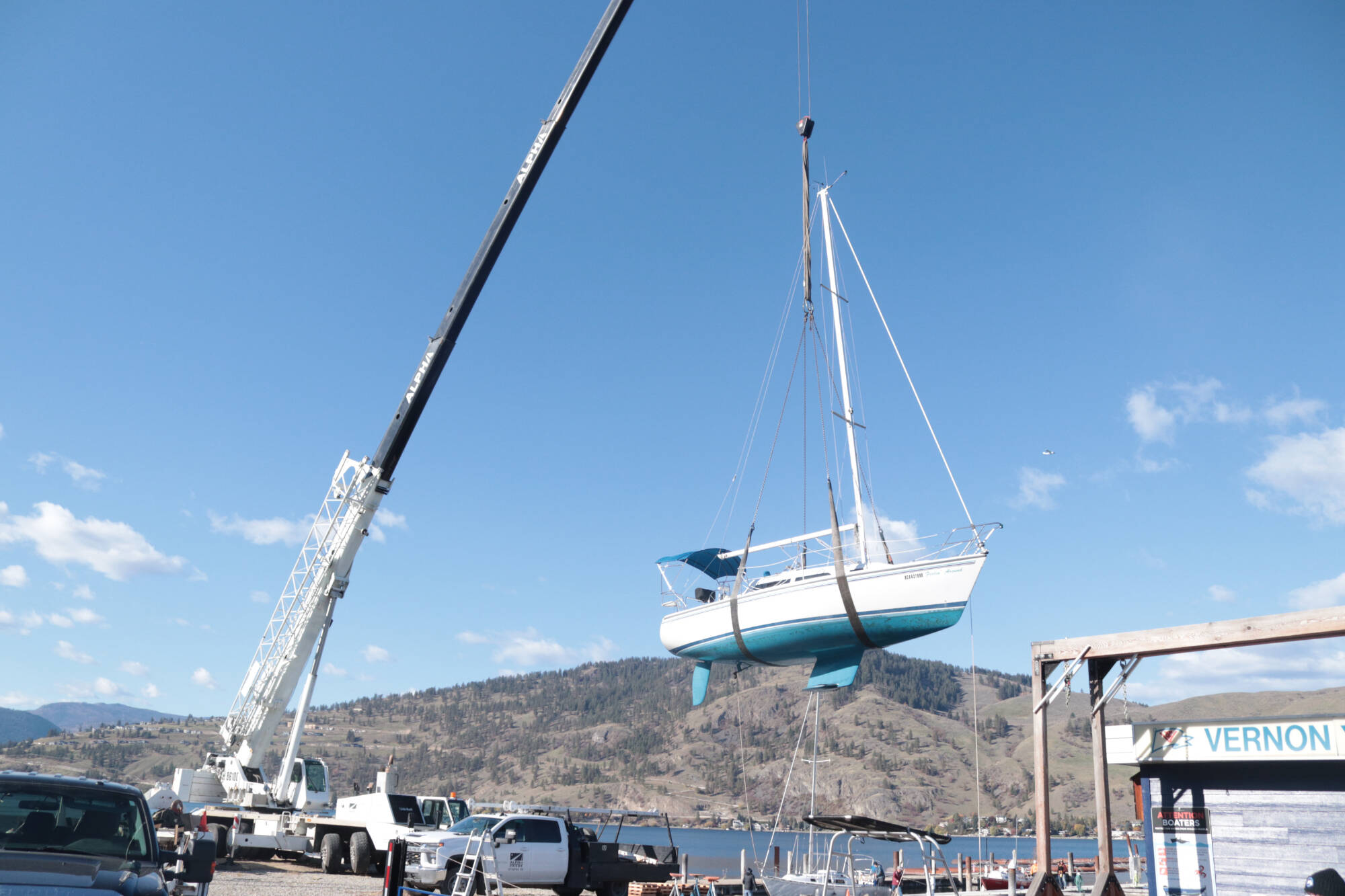 PHOTOS Boats take flight in Vernon as sailing season ends Vernon