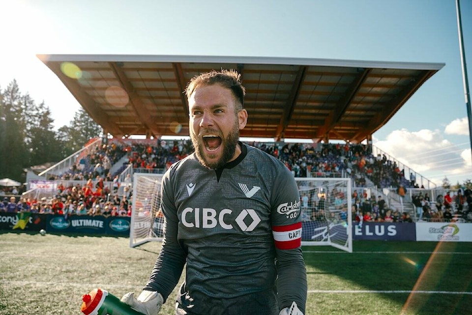Vancouver FC defeated rivals Pacific FC 2-1 at Starlight Stadium on Saturday, Sept. 30. With a big performance against his former side, captain Callum Irving earned the Gatorade Performance of the Match. (Vancouver FC/Beau Chevalier/Special to Langley Advance Times) 