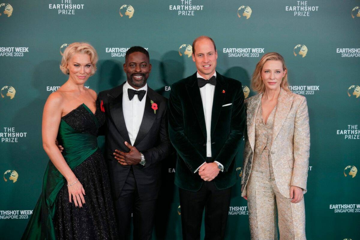 Gwiazdy dołączają do księcia Williama na zielonym dywanie w Singapurze podczas ceremonii wręczenia nagród Earthshot