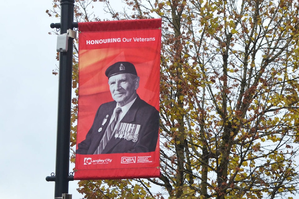  The DBLA has honoured veterans for years by funding the creation of banners featuring photos of local veterans in 91ԭ City. They will be on display one week after Remembrance Day on Saturday, Nov. 11. (Kyler Emerson/91ԭ Advance Times)  