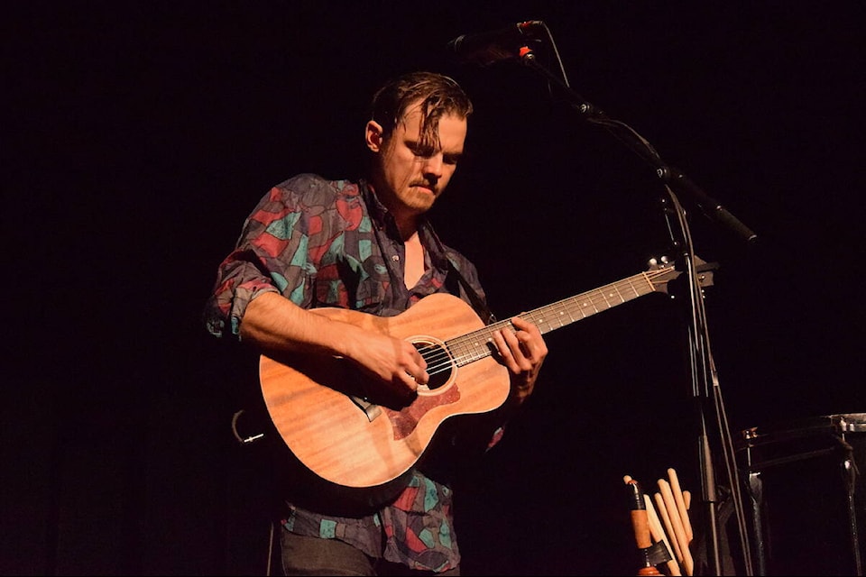 Devon Portielje of Half Moon Run performs in Victoria at the Royal Theatre on Wednesday (Nov. 1). (Brendan Mayer/Black Press Media Staff) 