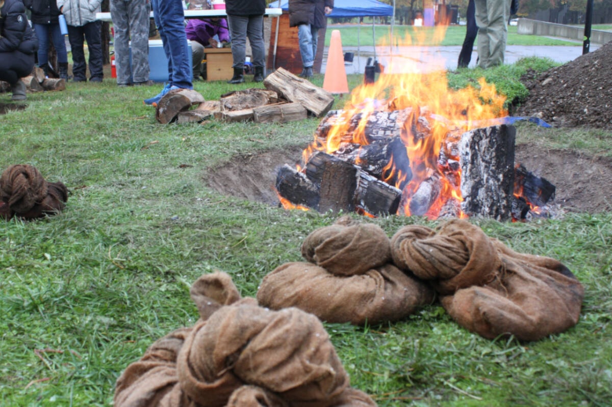 Rain doesn’t stop Saanich college from hosting Indigenous pit cook showcase