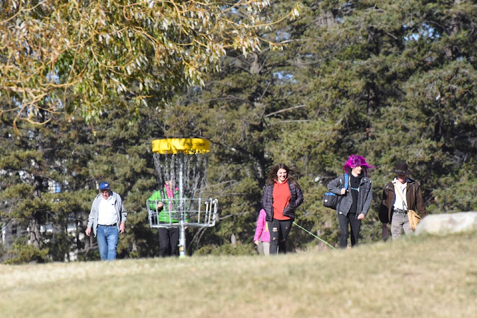 Halloween Huckfest participants enjoy the sunny fall day in Boitanio Park Sunday (Oct. 29). (Angie Mindus photo - Efteen) 