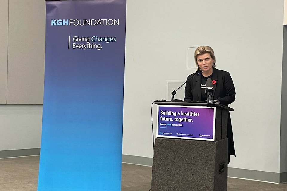 KGH Foundation President and CEO, Allison Young has announced that the Jim Pattison Foundation has donated $5 million towards establishing a Centre for Health System Learning and Innovation at Kelowna General Hospital. (Gary Barnes / Capital News) 