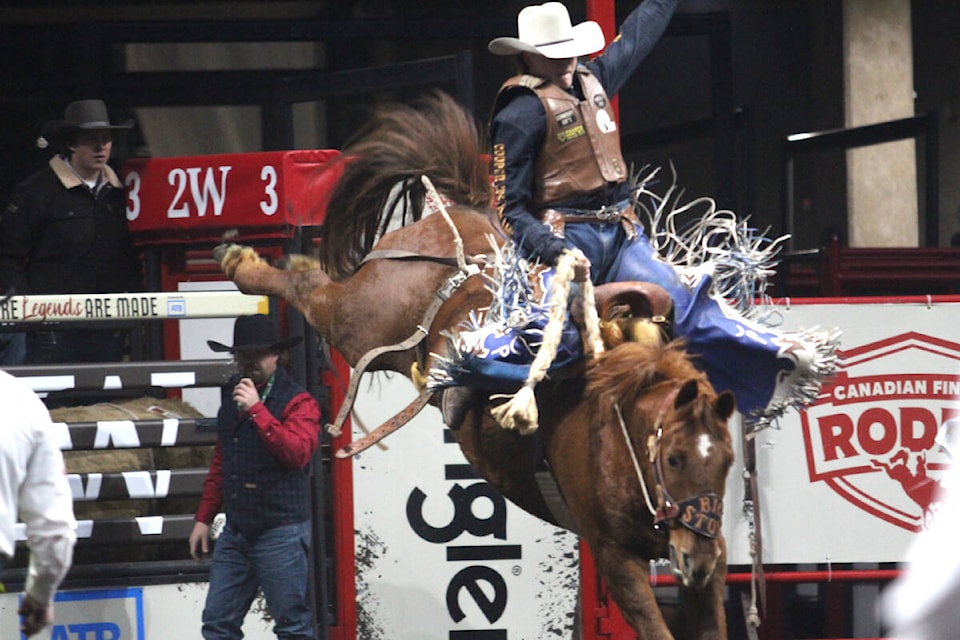Armstrong cowboy sits third at Canadian Finals Rodeo Penticton
