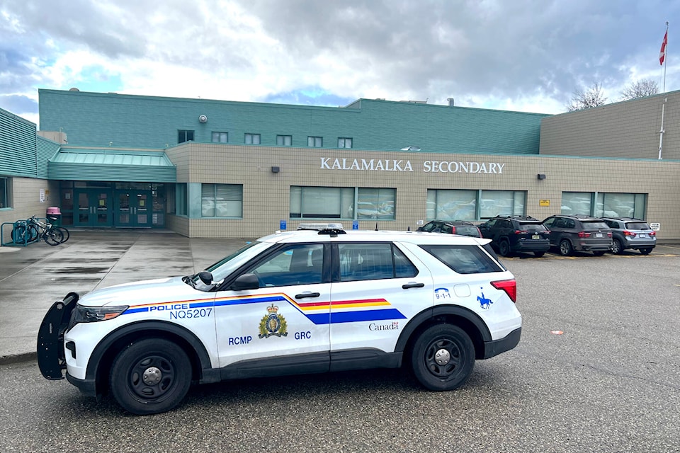 Kalamalka Secondary was on lockdown Tuesday, Nov. 7. (Brendan Shykora - Morning Star) 