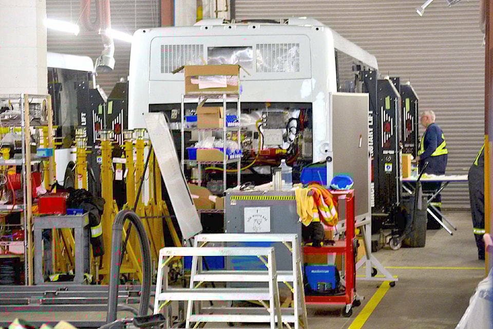 Inside the shop of Aldergrove-based transit company Vicinity. (91ԭ Advance Times files) 