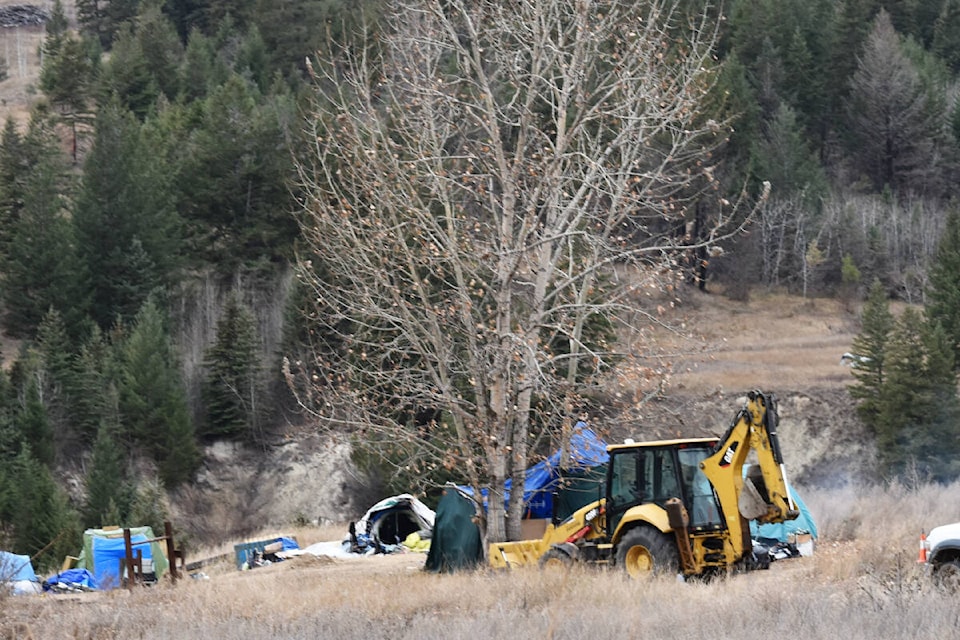 A homeless camp near the railroad track in Williams Lake has caught the attention of BC Rail Nov. 14. (Monica Lamb-Yorski photo - Efteen) 