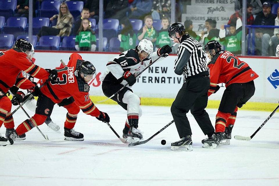  Vancouver Giants were shut out 5-0 by the Prince George Cougars on Friday night, Nov. 17, at the Langley Events Centre. (Rob Wilton/Special to Langley Advance Times) 