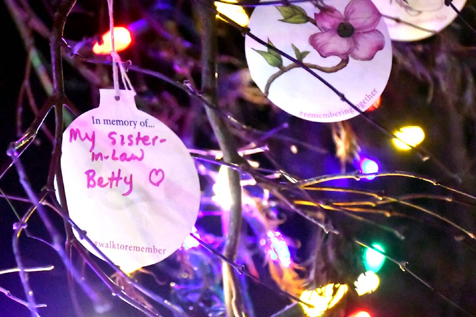  People were invited to hang messages for their lost loved ones at the Derek Doubleday Arboretum as part of the Walk to Remember hosted by  hospice on Tuesday, Nov. 21. (Kyler Emerson/)  