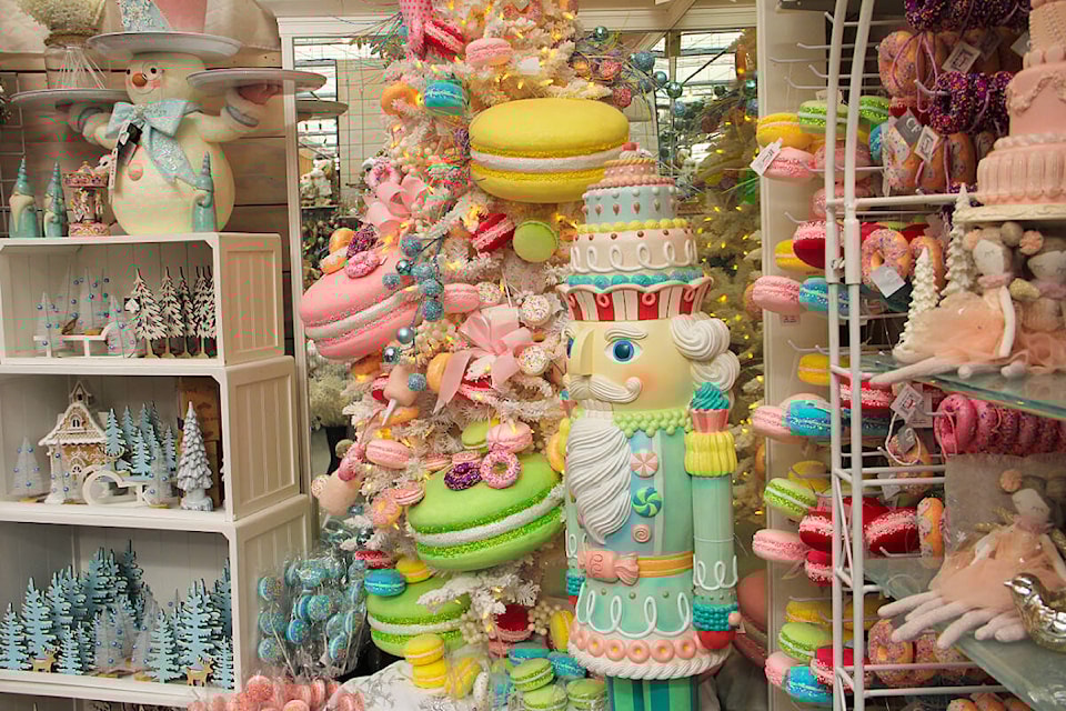 A gigantic nutcracker and other decorations are seen in Potters Christmas Store in 2023. The unique Christmas market has reopened for 2024. (Photo: Malin Jordan) 