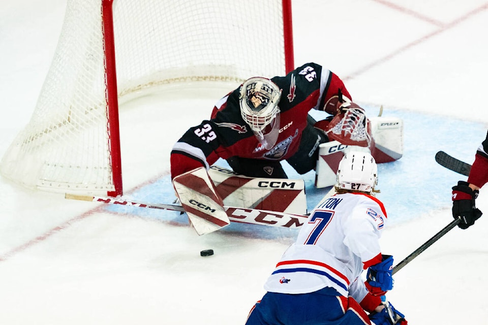 Giants blanked the Chiefs in Spokane Wednesday night, 3-0. (Larry Brunt, WHL/Special to Langley Advance Times) 