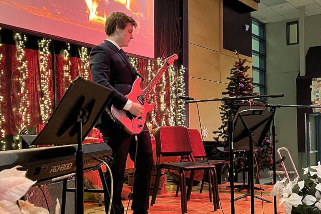 Student musicians at Elgin Park Secondary will entertain guests at the school’s 2024 Community Christmas Dinner. (Contributed file photo) 