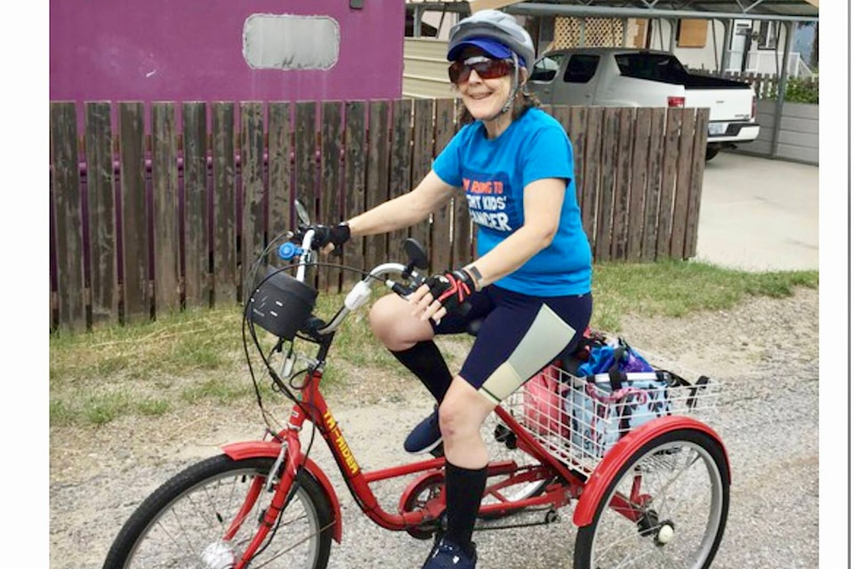 Through a daily exercise challenge, Willa Condy, of Trail, is fundraising for the BC Lymphedema Association. Photo: Submitted 