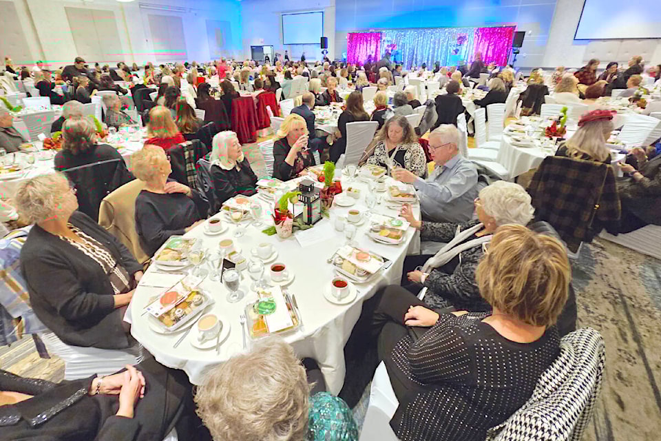 It was the first sold-out Thank You For Caring high tea since the pandemic and it drew 400 to the Cascades Ballroom in 91ԭ City for the annual fundraiser on on Sunday, Nov. 26. (Dan Ferguson/91ԭ Advance Times) 