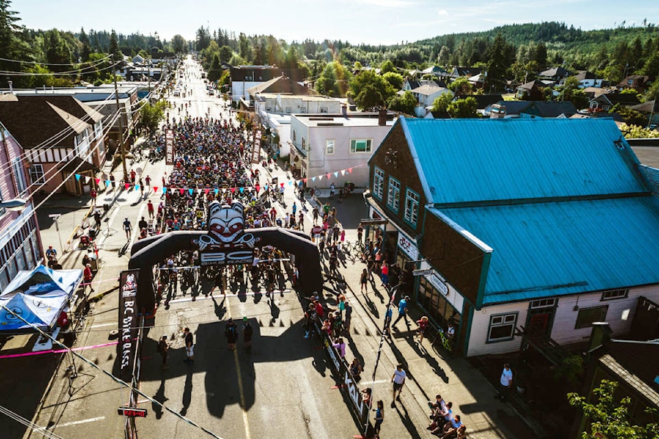 The iconic start line on Dunsmuir Street in Cumberland. (Photo by Dave Silver) 