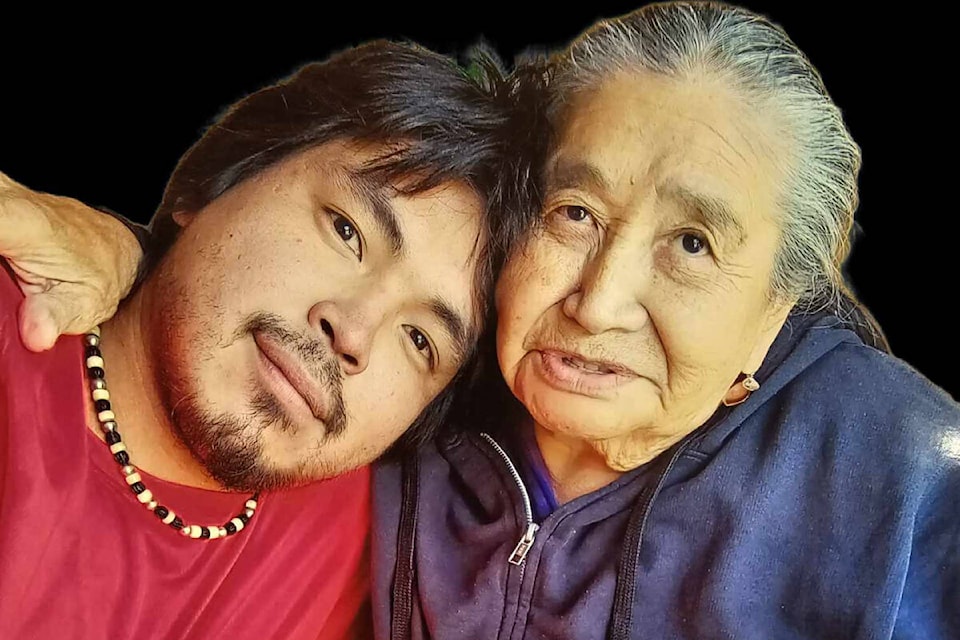 Carl Schooner Jr. with his late grandmother Winnie Schooner. (Photo submitted) 