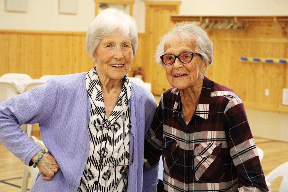 Joanne Levick and Helen Horn have been friends since the 1960s. (Patrick Davies photo - 100 Mile Free Press) 
