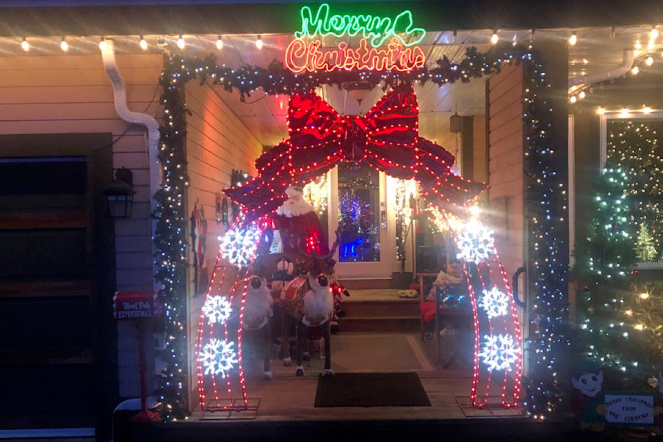 The lights display set up at 12664 235 St., Maple Ridge, is one of many local holiday displays to check out this holiday season. (Karin Cleven/Special to The News) 