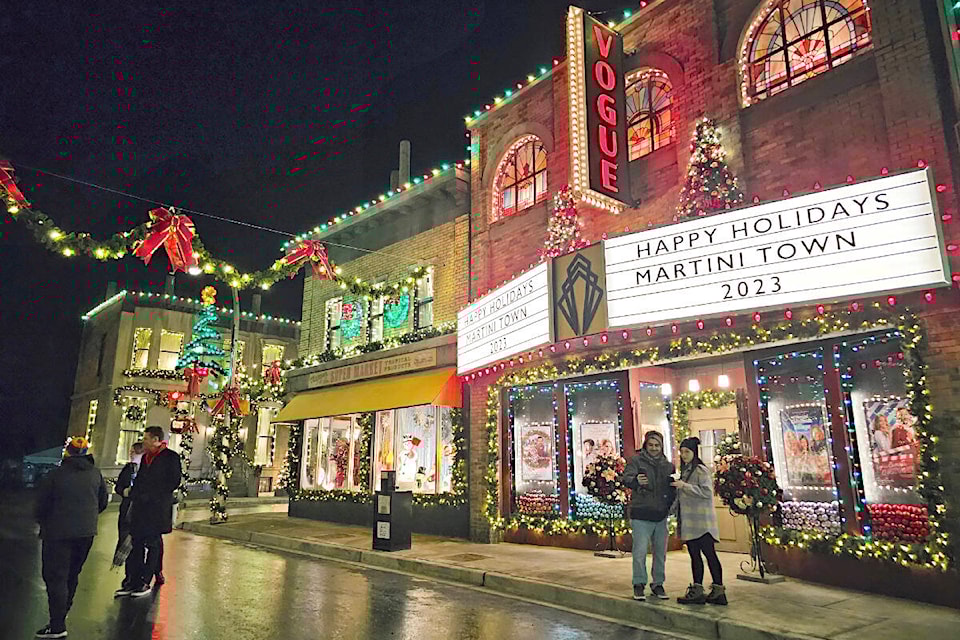 3,200 people registered to visit during the first weekend of the Martini Town Merry & Bright Christmas event that has transformed the studio’s Aldergrove backlot into a winter wonderland. (Dan Ferguson/91ԭ Advance Times) 
