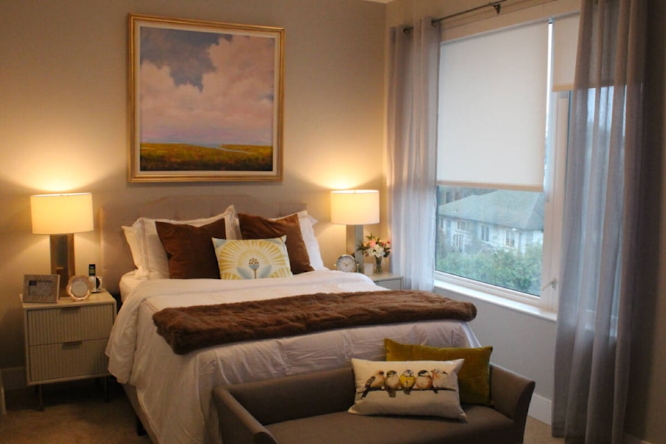 A bedroom in a suite at the Jubilee House. (Ella Matte/News Staff) 