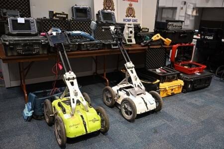 Half a million dollars worth of equipment has been recovered by Burnaby RCMP after a local business was broken into twice in less than 24 hours, police say. The break ins and theft happened Nov. 13 and 14, 2023. (Burnaby RCMP handout) 