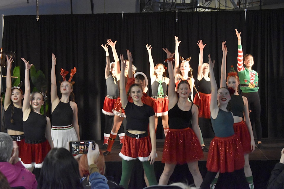 Performances from the Okanagan Dance Studio at Cherry Lane Shopping Centre on Dec. 2, during the OSNS Share a Smile Fall Fundraiser. (Logan Lockhart/Western News) 