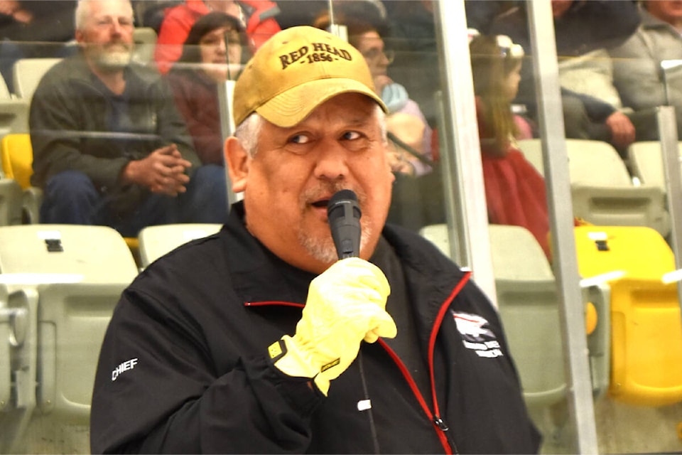 The Lhtako Dene Nation was the primary community partner for the BCHL Road Show Weekend event in Quesnel, then chief Clifford Lebrun disclosed that they were at least considering ways of getting involved in a possible expansion franchise here. (Frank Peebles photo - Quesnel Cariboo Observer) 