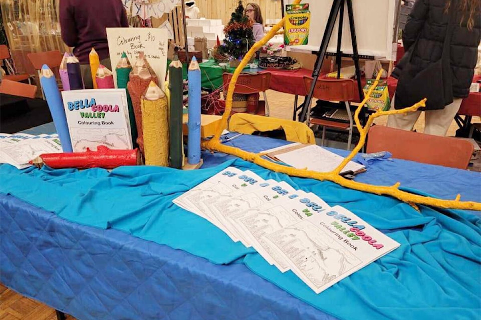Hot off the press, the Bella Coola Valley colouring book makes its debut at the Bella Coola Valley Arts Council arts and craft fair Nov. 25 and 26. (Meghan Lewick photo) 