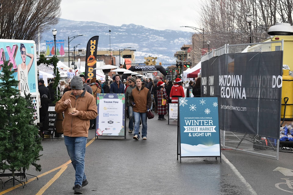 The Downtown Kelowna Association held their annual winter festival and light-up on Saturday, Dec. 2. (Jordy Cunningham/Capital News) 