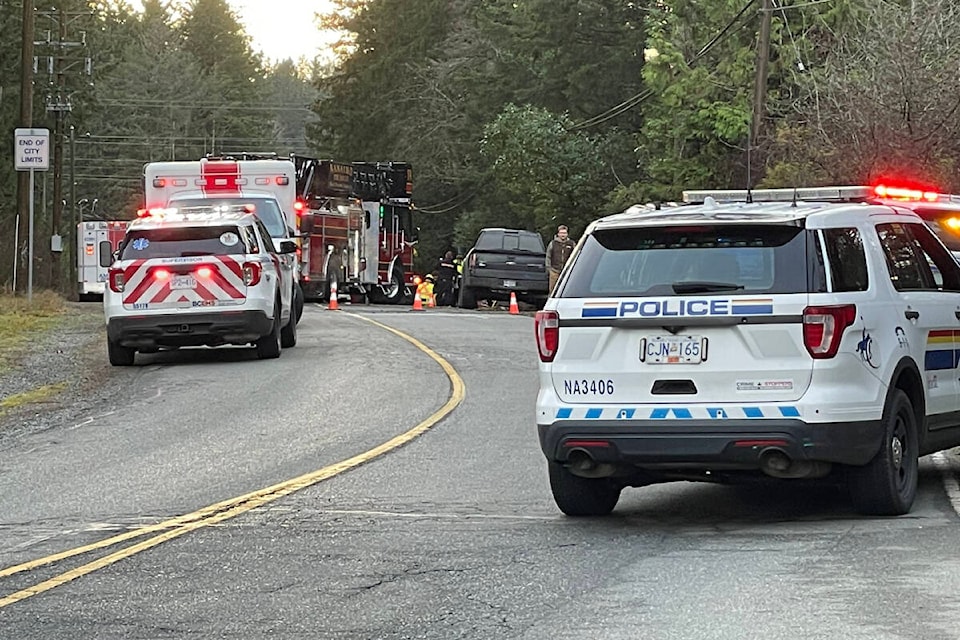 Driver Dead After Serious Single Vehicle Collision South Of Nanaimo