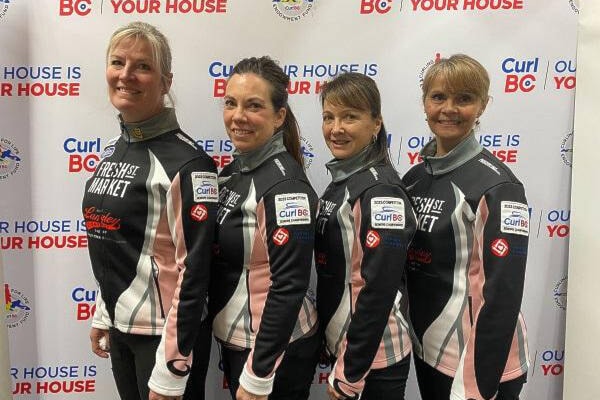 Team Diane Gushulak from New Westminster won their third straight game Tuesday, Dec. 5, at the 2023 Everest Canadian Senior Men’s and Women’s Curling Championships at the Vernon Curling Club. (Contributed) 