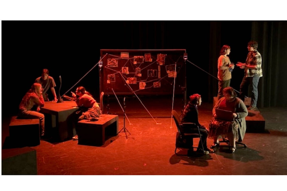 GP Vanier’s team performing “Trap.” The production was the overall winner at the North Island Regional Drama Festival in Campbell River. Photo courtesy SD 71. 