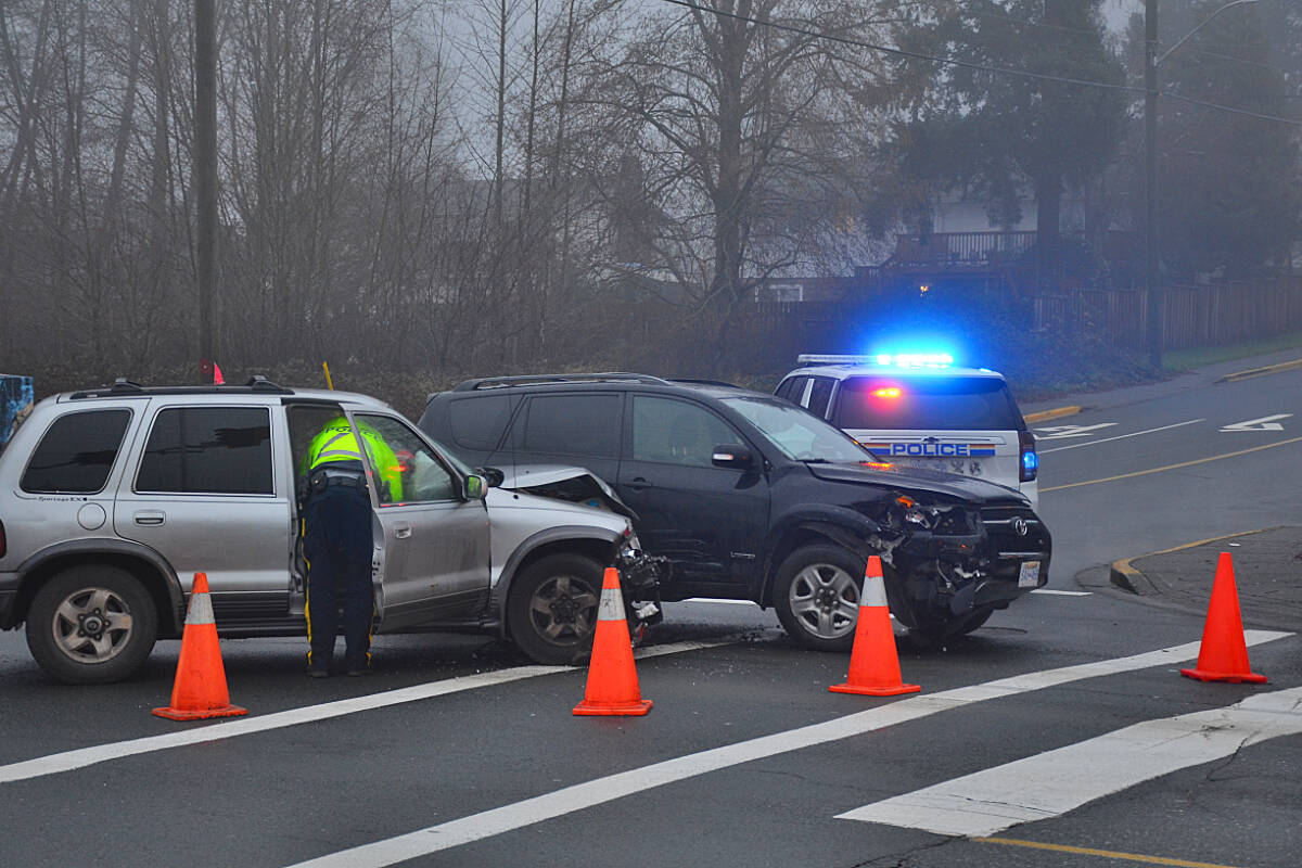 Emergency crews attend twovehicle crash at Dogwood and Evergreen