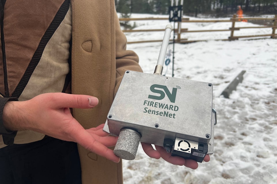 An up-close view of the sensors. So far, 60 of them have been installed in Vernon. (Brendan Shykora - Morning Star) 
