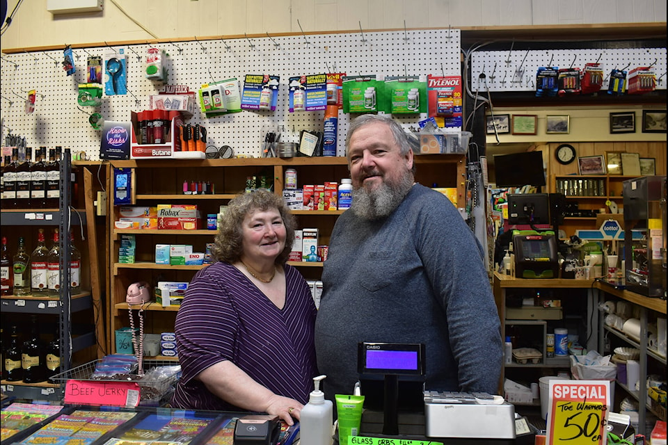 After 99 years  three generations  of business, community, and family, Barry’s Trading Post is finally closing for good on Dec. 29. Pictured here are the owners, Trish (left) and Bruce (right) Barry. (Kemone Moodley/Hope Standard) 