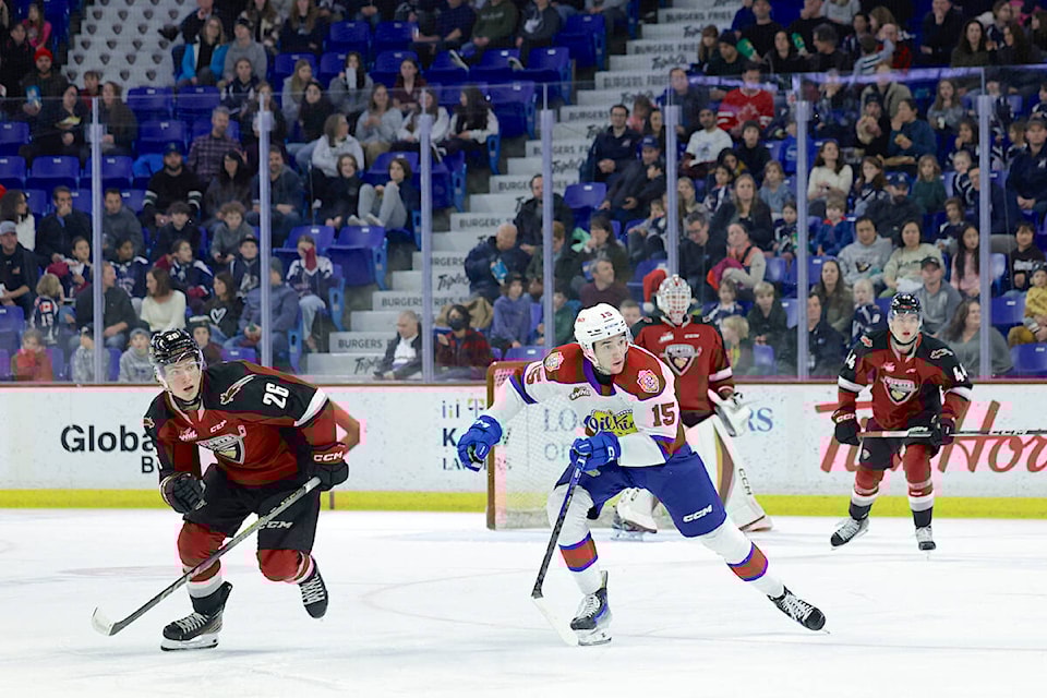  Vancouver Giants lost 5-3 to the Edmonton Oil Kings on Friday night, Dec. 29 at the 91ԭ Events Centre in front of a crowd of more than 5,000 fans. (Rob Wilton/Special to 91ԭ Advance Times) 