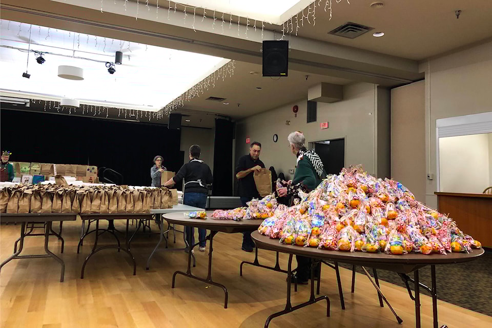 This year, the Earl Naswell Christmas Dinner served 800 meals to those in need on Dec. 25. (Olivier Laurin / Comox Valley Record) 