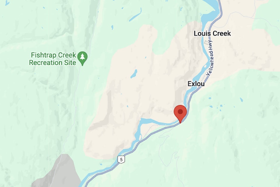 Highway 5 is closed Thursday morning, Dec. 28 due to a motor vehicle incident. (DriveBC map) 