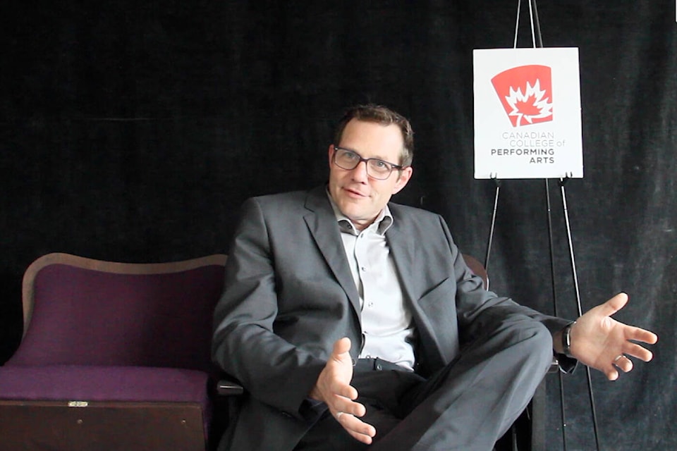 Caleb Marshall, managing artistic director at the Canadian College of Performing Arts. (Christine van Reeuwyk/Oak Bay News) 