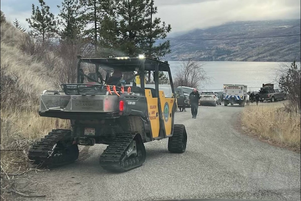 Central Okanagan Search and Rescue responded to three calls on New Year’s Day 2024 in Kelowna and West Kelowna. (Central Okanagan Search and Rescue/Contributed) 