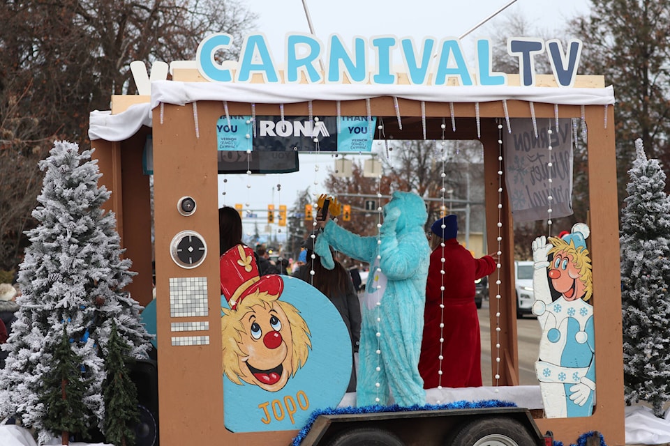 Motorists and pedestrians are being advised of road closures and transit changes for the 64th Vernon Winter Carnival parade Saturday, Feb. 3, starting at 12 p.m. (Morning Star - file photo) 